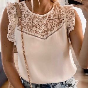 Ivory, lace sleeveless blouse